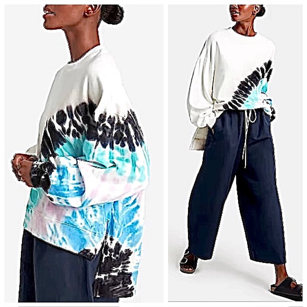 New Electric & Rose Neil Sweatshirt in Cloud/Azul/Peony